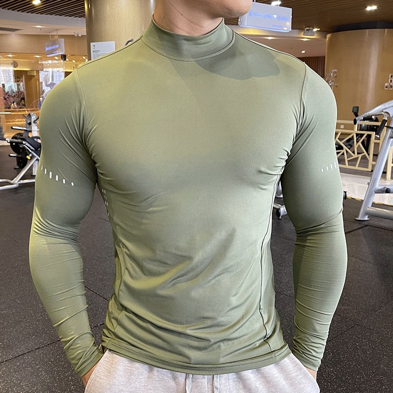 High Quality Athletic Long Sleeve Gym Sports Men's Quick Dry Fitness Top Long Sleeve T Shirt For Men