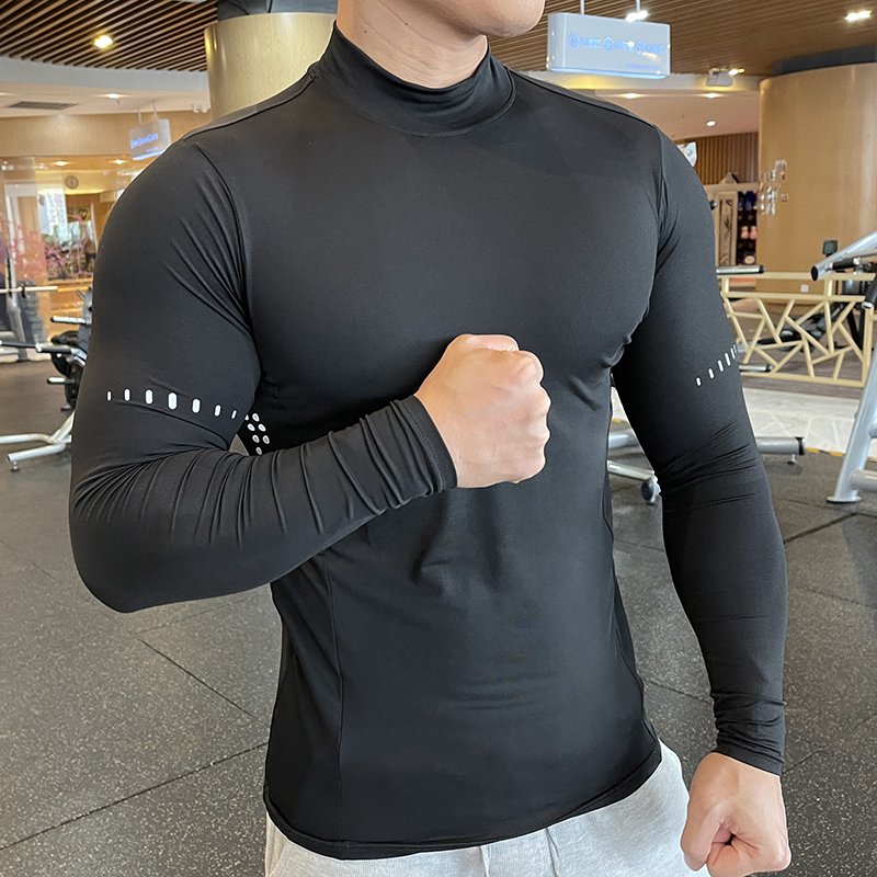 High Quality Athletic Long Sleeve Gym Sports Men's Quick Dry Fitness Top Long Sleeve T Shirt For Men