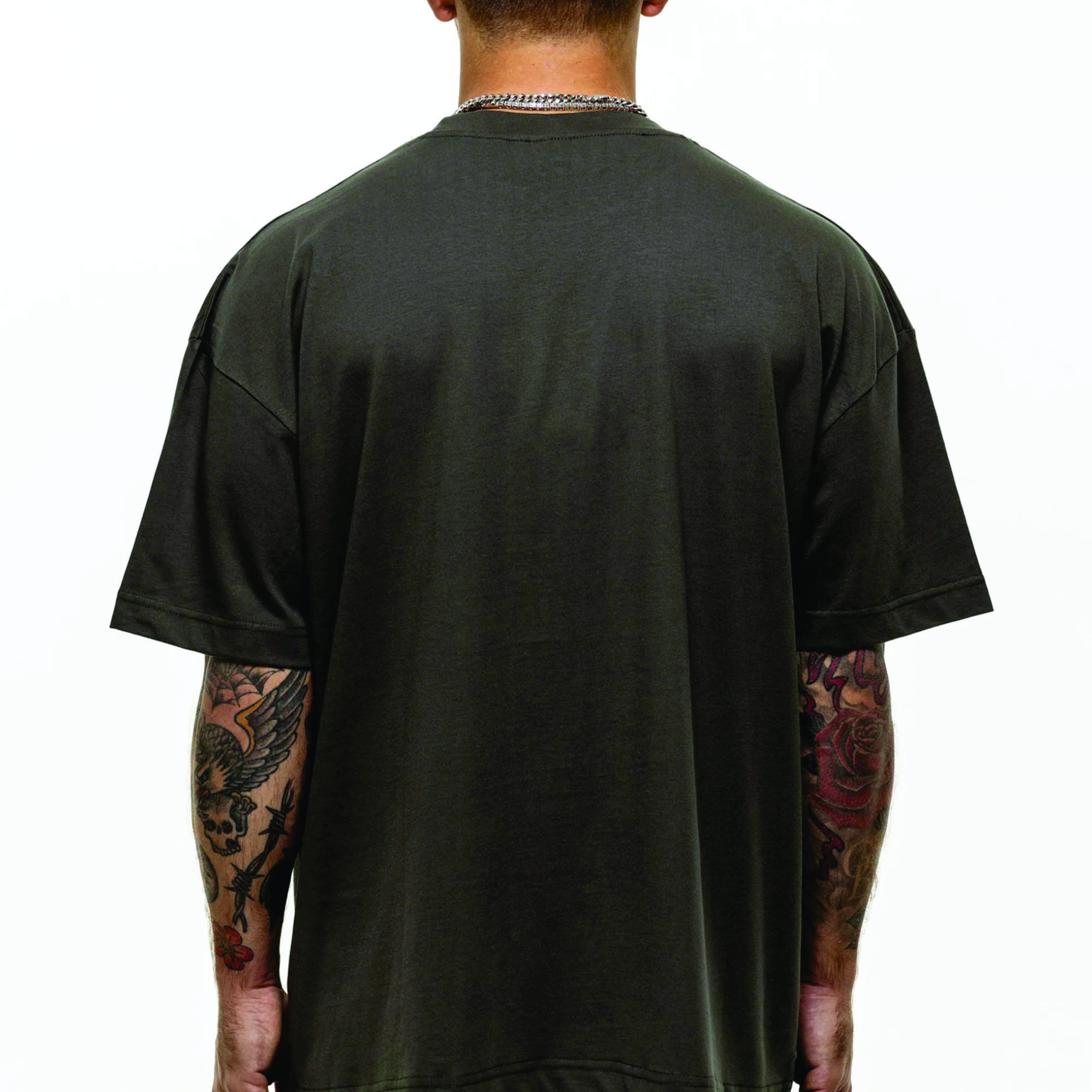 Premium Wholesale Custom Men's T-Shirt: Plus Size, Blank Design, 100% Cotton, Drop Shoulder Style