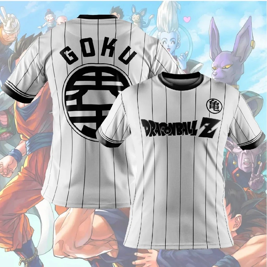 Gentleman New in Tops and T-shirts Short Sleeve Summer Anime Boy Clothes Dragonball 2024 Y2k Men's Clothing Shirt Tees