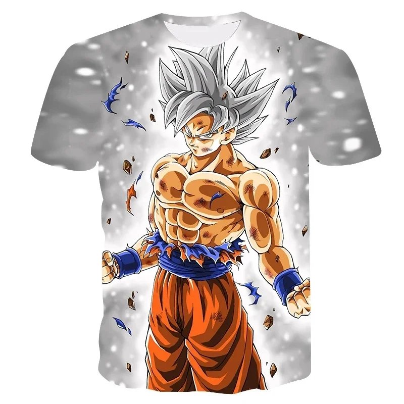 Gentleman New in Tops and T-shirts Short Sleeve Summer Anime Boy Clothes Dragonball 2024 Y2k Men's Clothing Shirt Tees