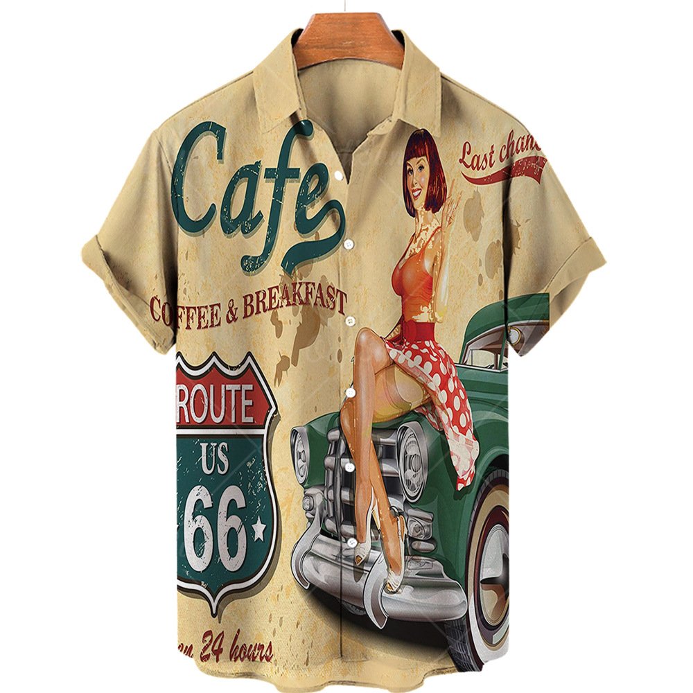 2024 Summer 3D Men's T-Shirt Digital Printing Interracial Avatar Men's Casual Solid Embroidered Short Sleeve Shirt