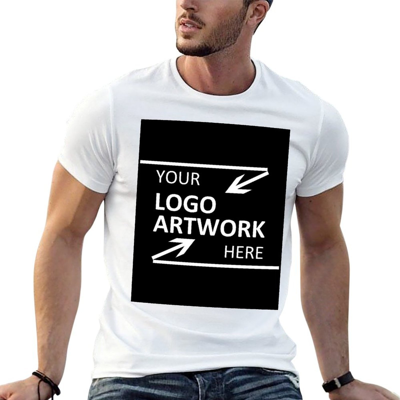 Custom Printed Halloween Pumpkin Face Design Men's T-Shirts 100% Cotton Available Artwork and Logo Personalization