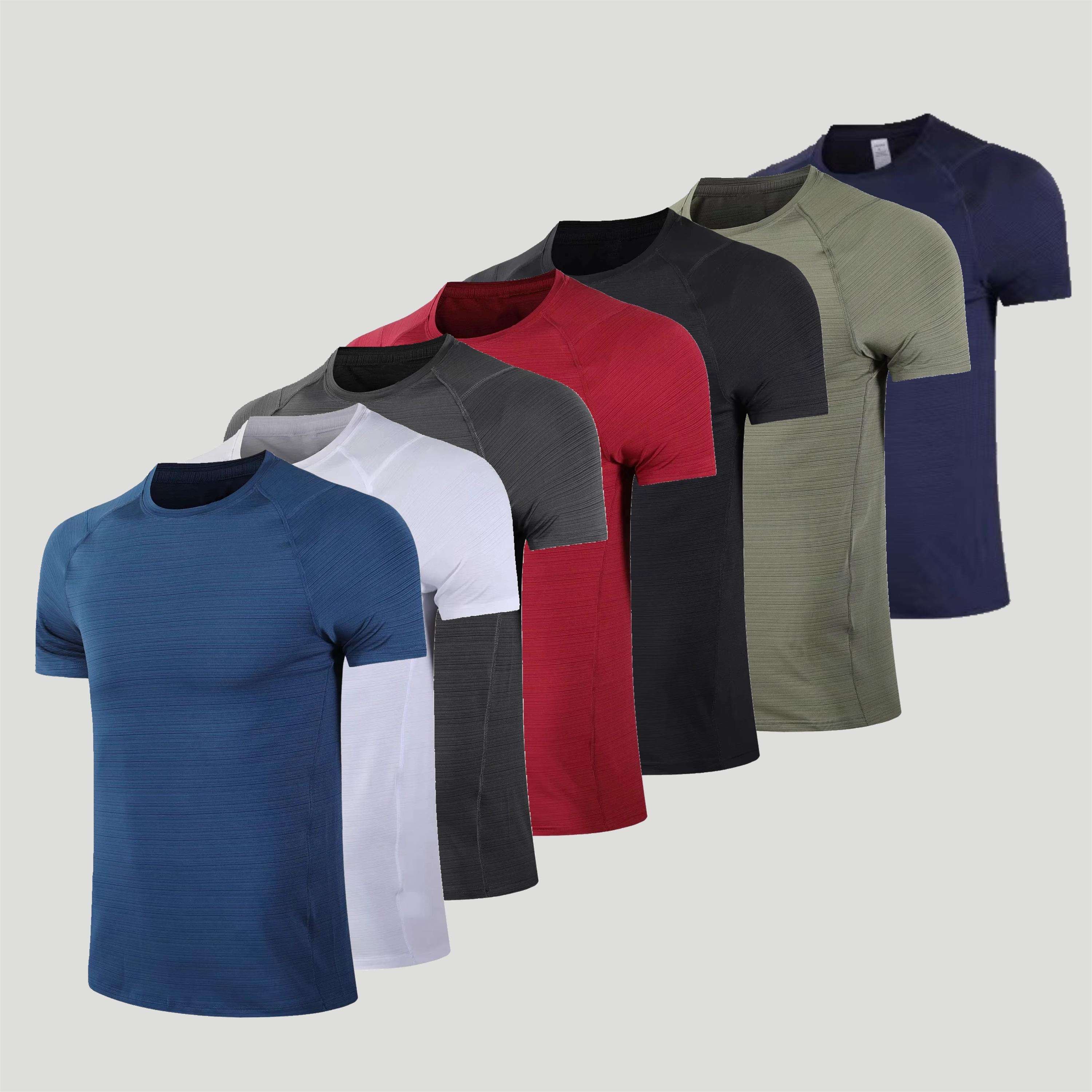 100% Cotton Men T shirt Custom Logo Heavy Weight T Shirt Blank Mock Neck Heavyweight Men's T-Shirts