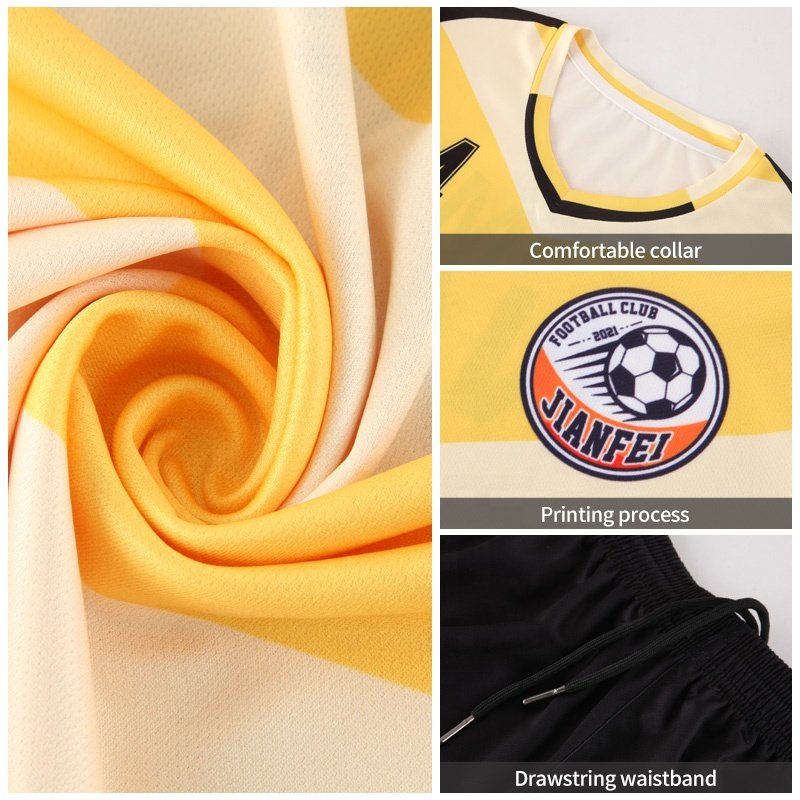 Custom Men sports kits Short Sleeve football team t-shirt BlaNk Soccer Jersey Breathable Soccer kits Football Uniform WO-X1383