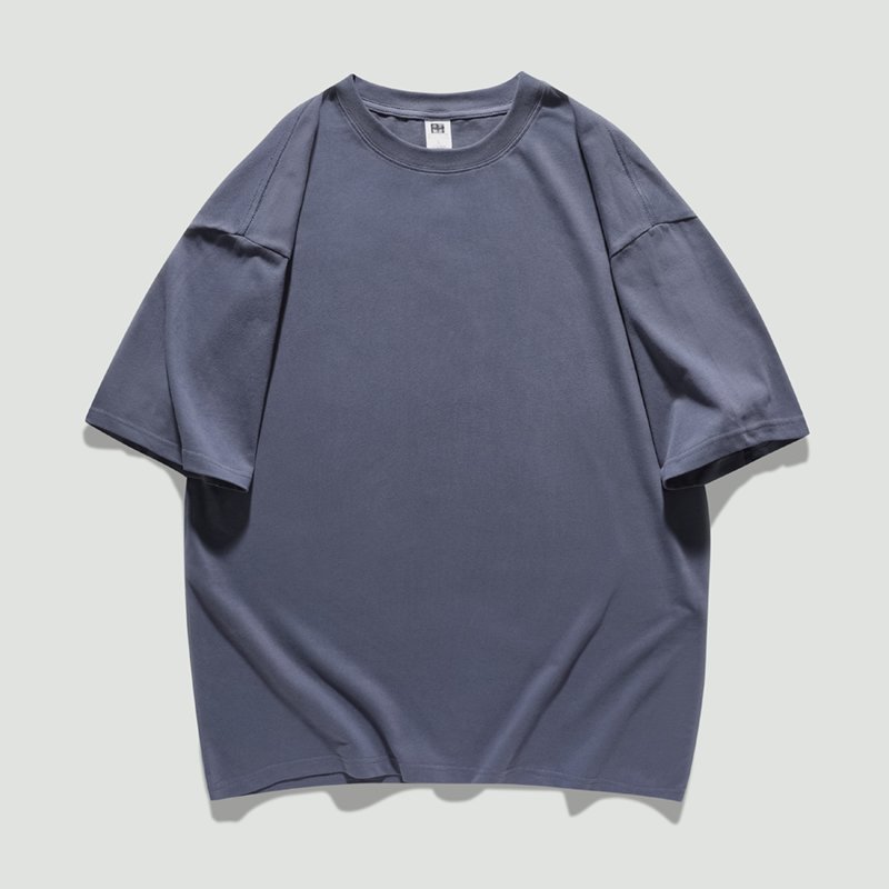 Custom Men's Heavyweight 100%Cotton Tee Shirt High Quality Plus Size White Blank Plain Sports Streetwear Shirt Manufacturer