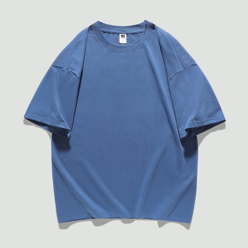Custom Men's Heavyweight 100%Cotton Tee Shirt High Quality Plus Size White Blank Plain Sports Streetwear Shirt Manufacturer