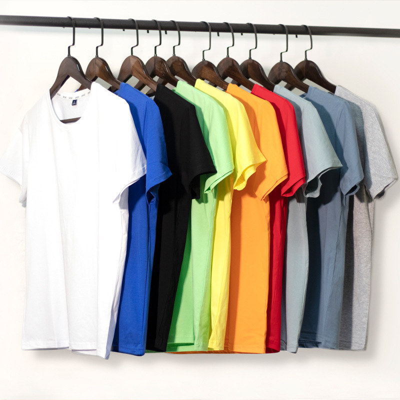 Wholesale men tshirt cotton summer blank plain t-shirt high quality custom logo printing Plus Size Men's T-Shirts