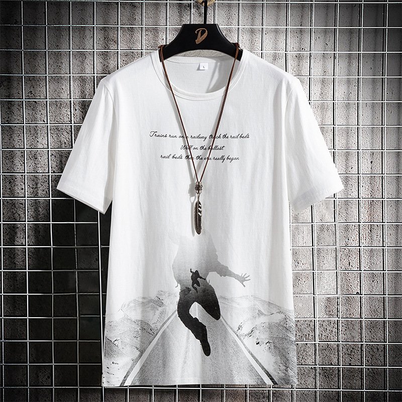 Wholesale Cheap Summer Men's T-shirt Slim Breathable Skin Friendly Quick Drying Casual Sports Tops Short Sleeves