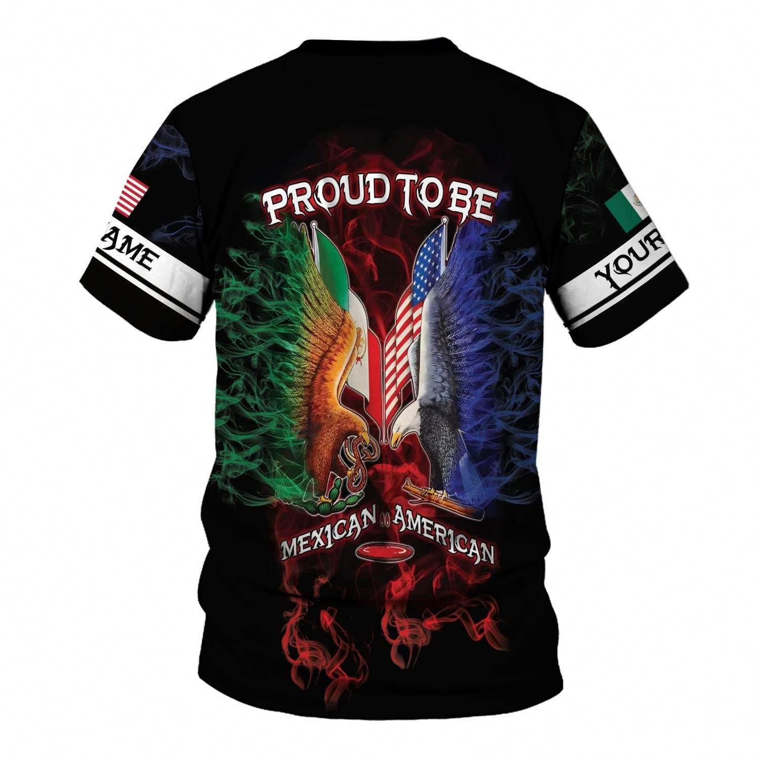 Sublimation Breathable Custom Design Tshirt Mexico Proud To Be Mexican American Combo T-shirt Luxury Gym T Shirt Cheap Wholesale