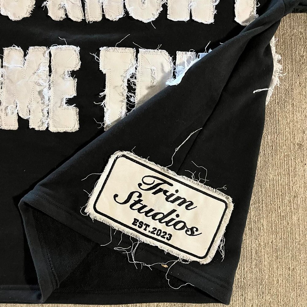 Custom Men Drop Shoulder T-shirt Heavy Cotton Crew Neck Tee Oversized Applique Patch Embroidery Boxy Cropped T Shirt men