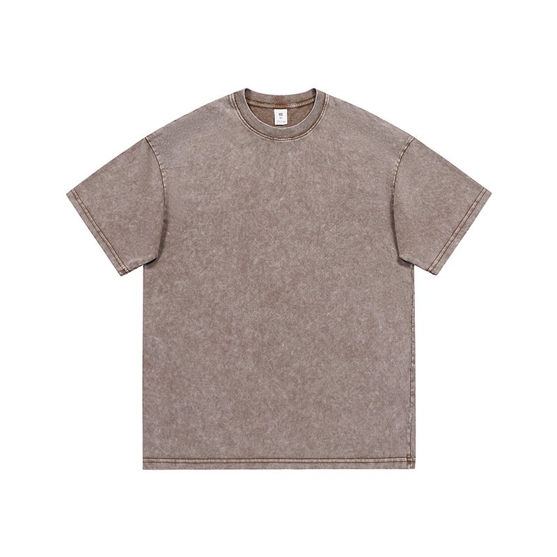 Men Bulk Raglan Sleeve Custom Printed Oversized with Half Heavyweight Gray Acid Wash 100% Cotton T-Shirt