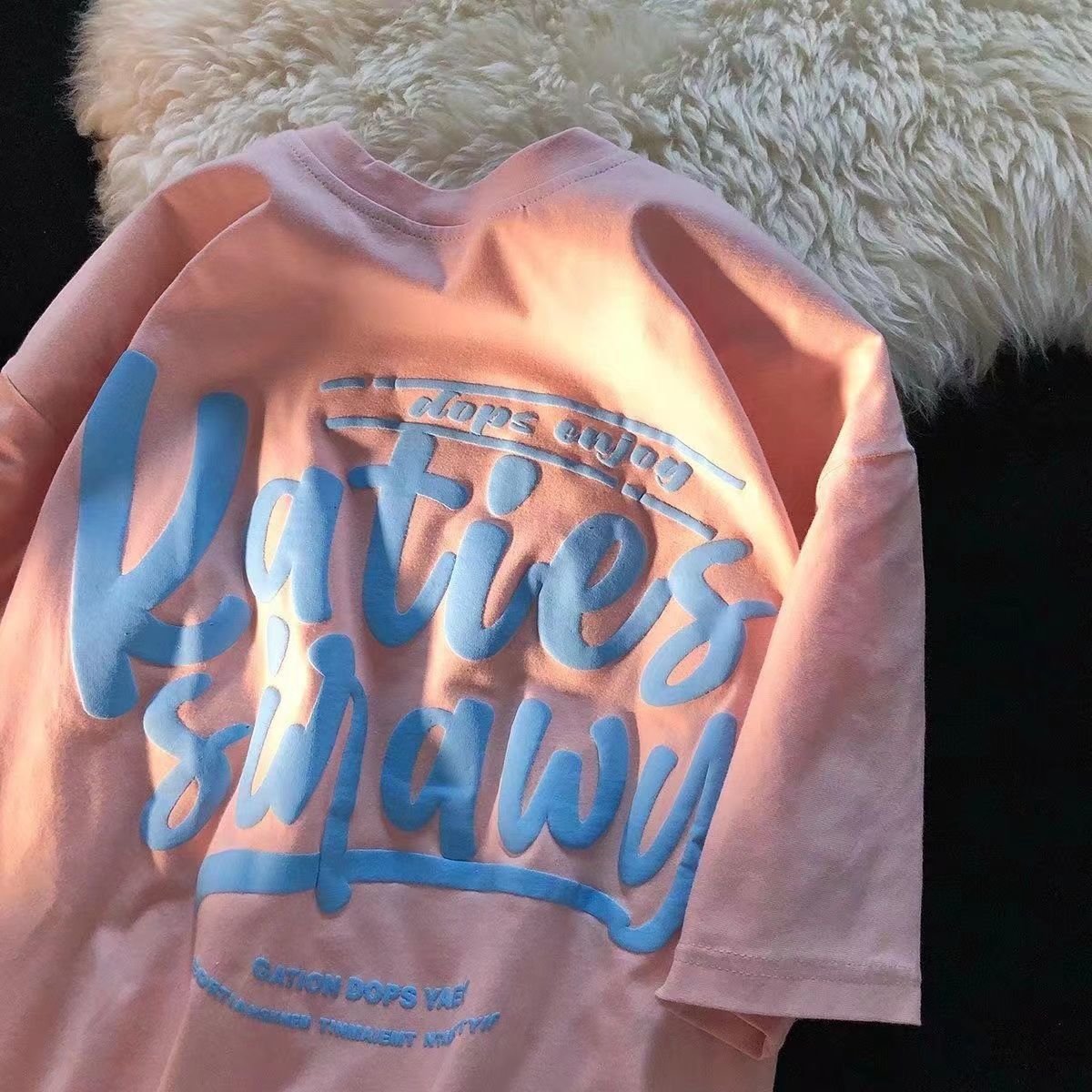 Oem Tee 100% Cotton Oversized Men's T-shirts Heavy Weight Screen Printing T Shirt Custom Logo Men Foam 3D Puff Print Tshirts