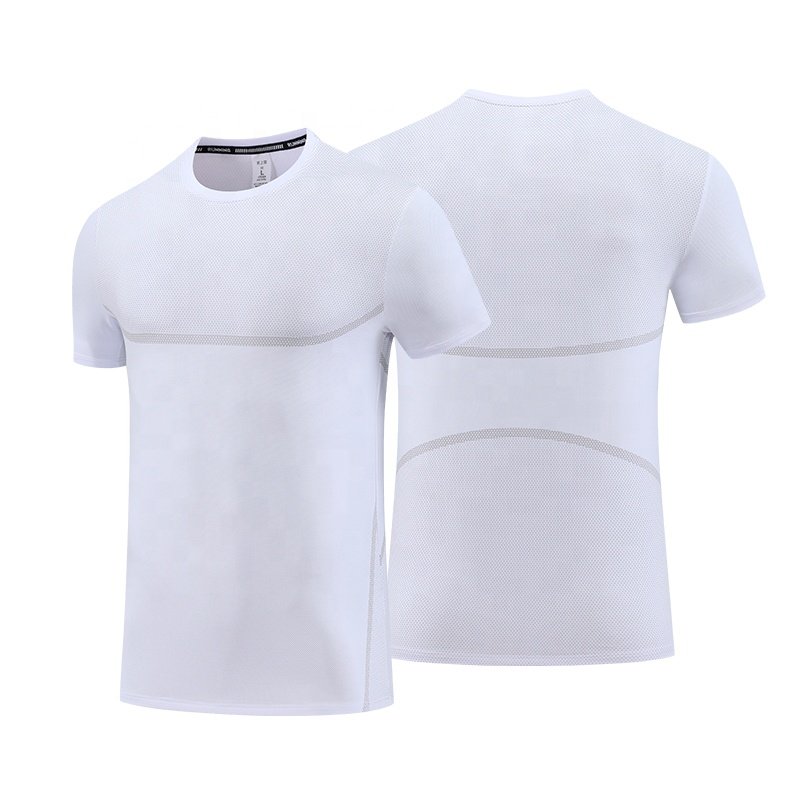 Custom Logo Sports Breathable Polyester Spandex Tops Men's T Shirt
