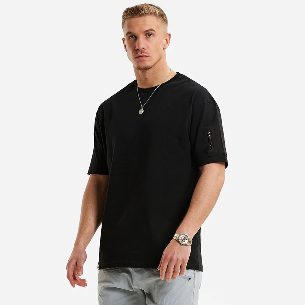 OEM Low moq blank t-shirt 180 gsm cotton oversize solid color Crewneck men's t-shirts with your logo