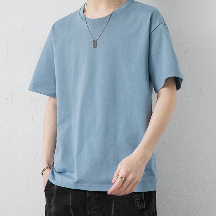 Heavyweight Organic Cotton O-neck Plus Size T-shirt Plain Oversized Heavy Weight Tshirt Custom Screen Print Logo T Shirt For Men