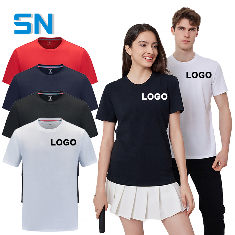 Customizable Summer Men's Odair Neck T-Shirt Corporate Culture Uniform with Logo Printing New Group Uniform Design