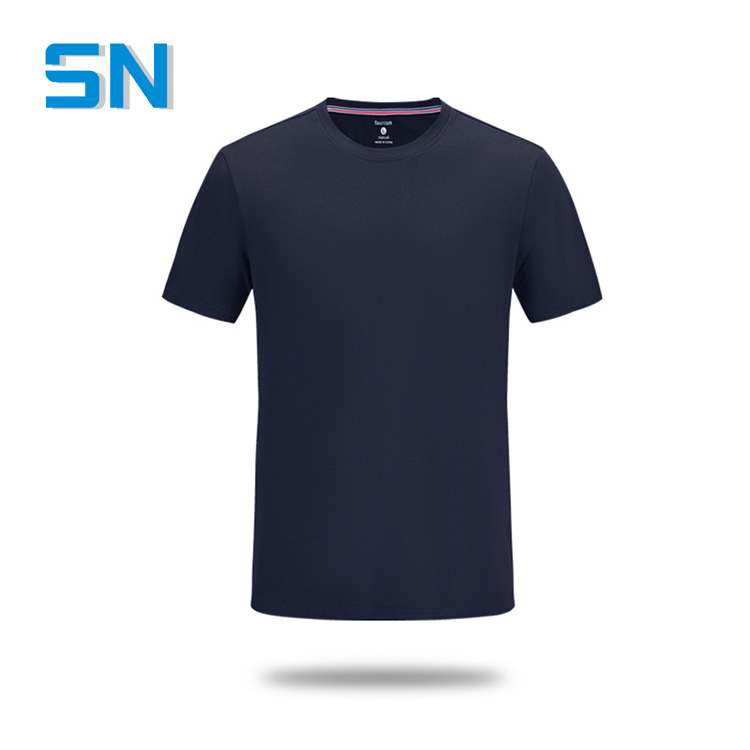 Customizable Summer Men's Odair Neck T-Shirt Corporate Culture Uniform with Logo Printing New Group Uniform Design
