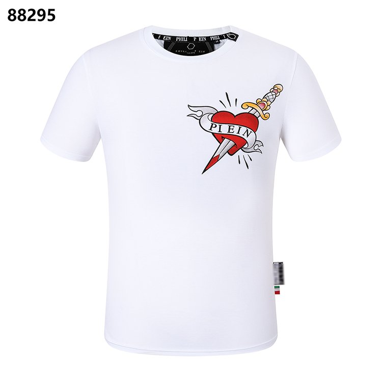 Summer fashion trend Breathable iron drill slim skull style men's top PLEIN short sleeve T-shirt