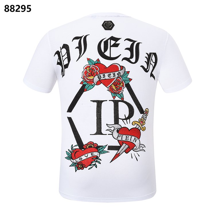 Summer fashion trend Breathable iron drill slim skull style men's top PLEIN short sleeve T-shirt
