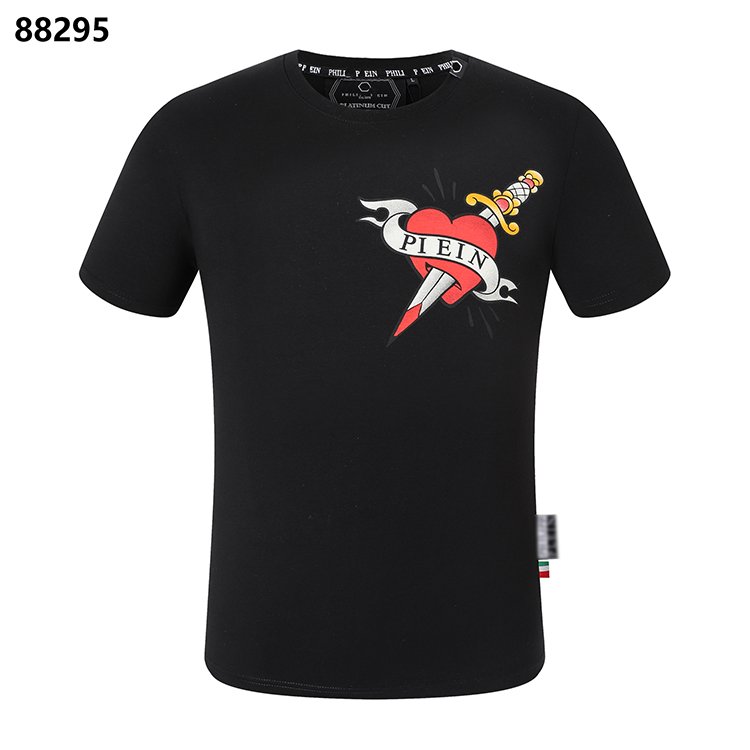 Summer fashion trend Breathable iron drill slim skull style men's top PLEIN short sleeve T-shirt