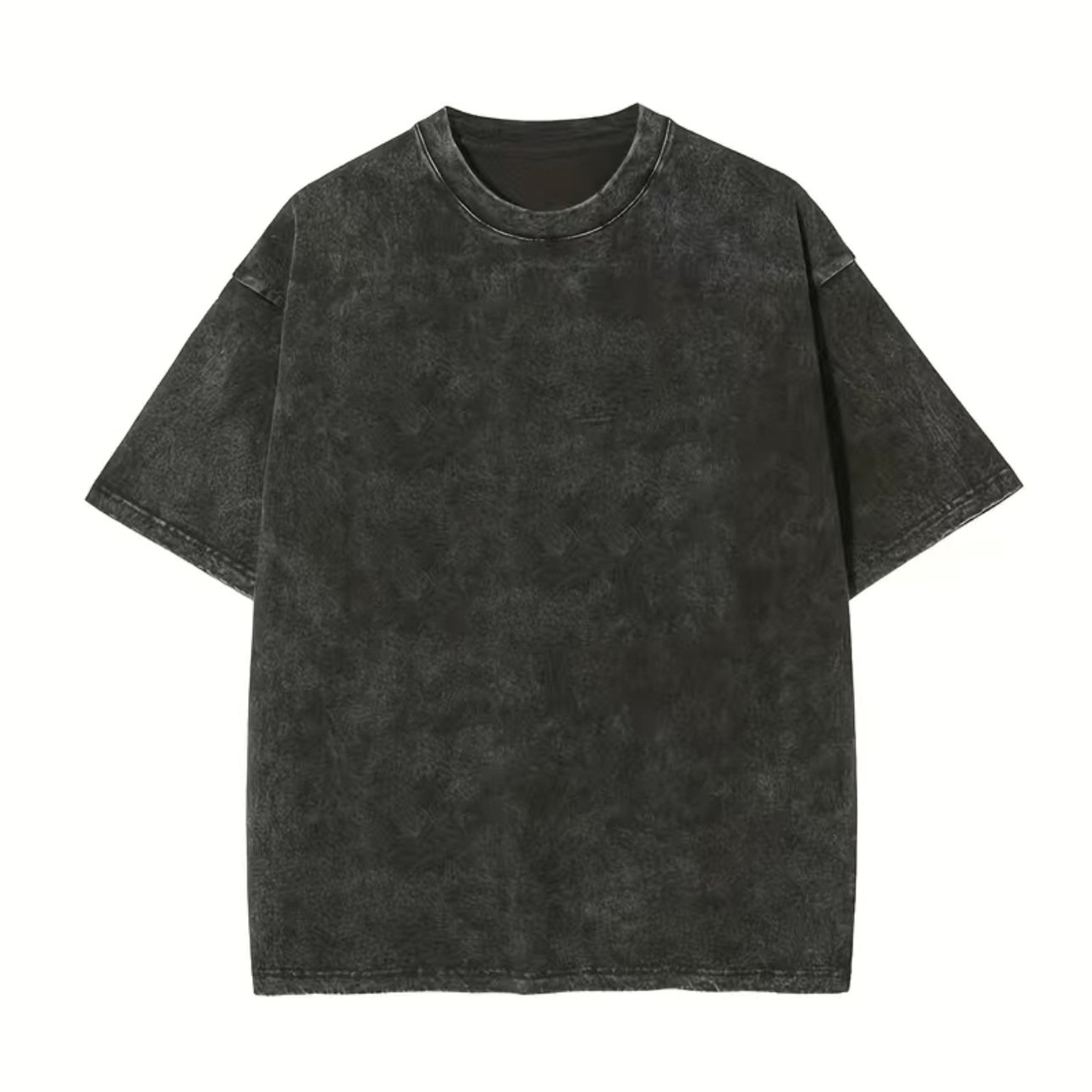Acid Wash Cotton Jersey Tshirt Distressed T Shirt 230g Vintage Loose Fit Tee Trendy Streetwear Unisex Pure Cotton Wang Tshirt