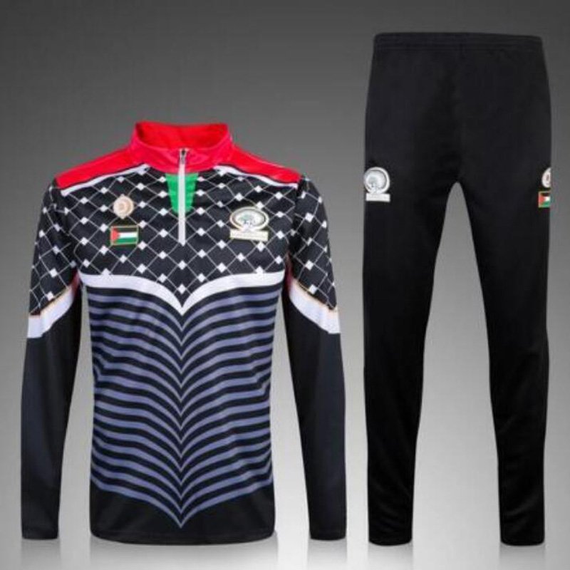 2024 Survetement Palestine Palestino black shirt soccer jersey Futbol Camisa Tracksuit t-shirts