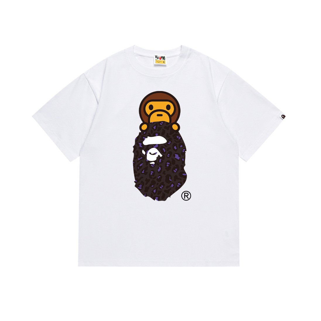 Top Quality luxury men's T-shirt Casual Short Sleeve oversize streetwear custom cotton vintage Ape Head bapees shirt