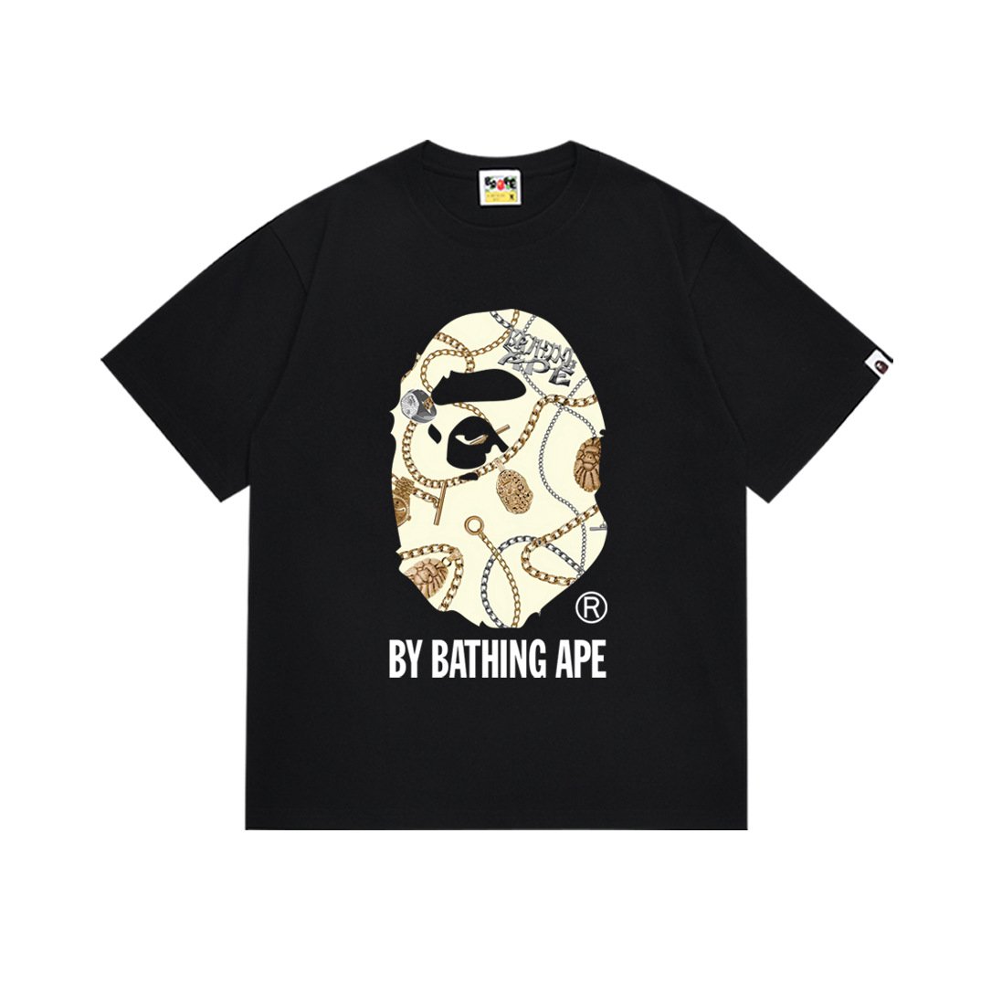 Top Quality luxury men's T-shirt Casual Short Sleeve oversize streetwear custom cotton vintage Ape Head bapees shirt