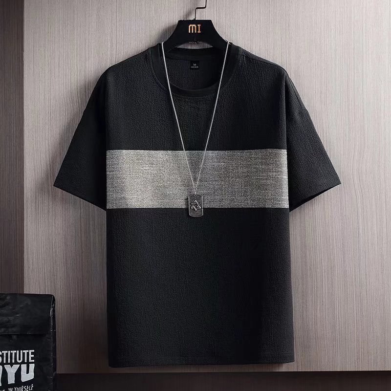 Summer short sleeve men Korean version of loose fashion trend color matching personality casual shirt