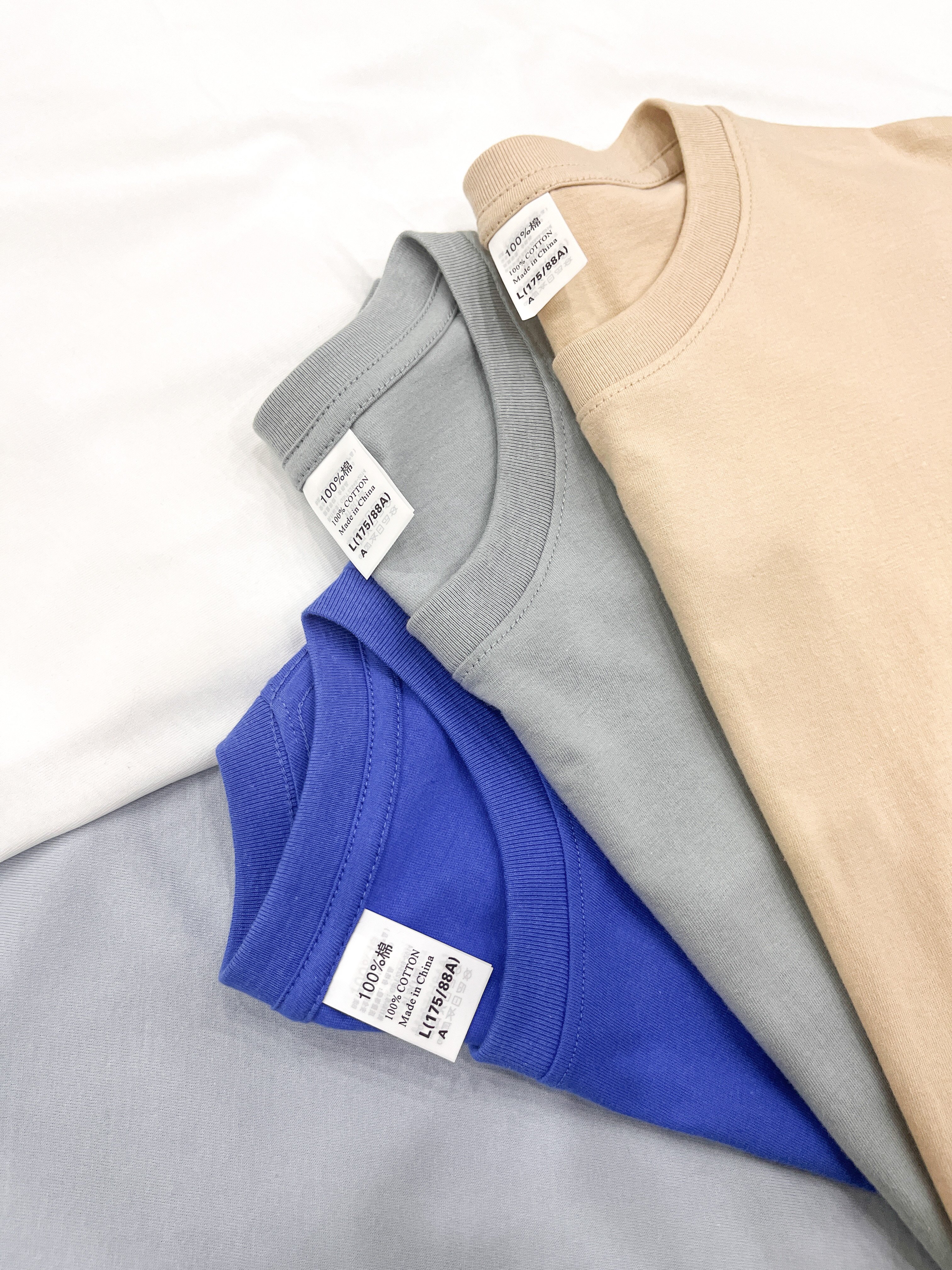 180 GSM 100% Cotton 26 Count Custom Short Sleeve Plain Blank Tshirt