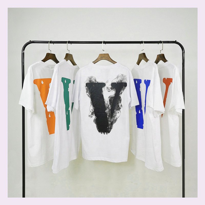 High Quality Breathable T-shirt Accept Customize logo Graphic Vlones Designer Brand Printed Cotton Men's T-shirts