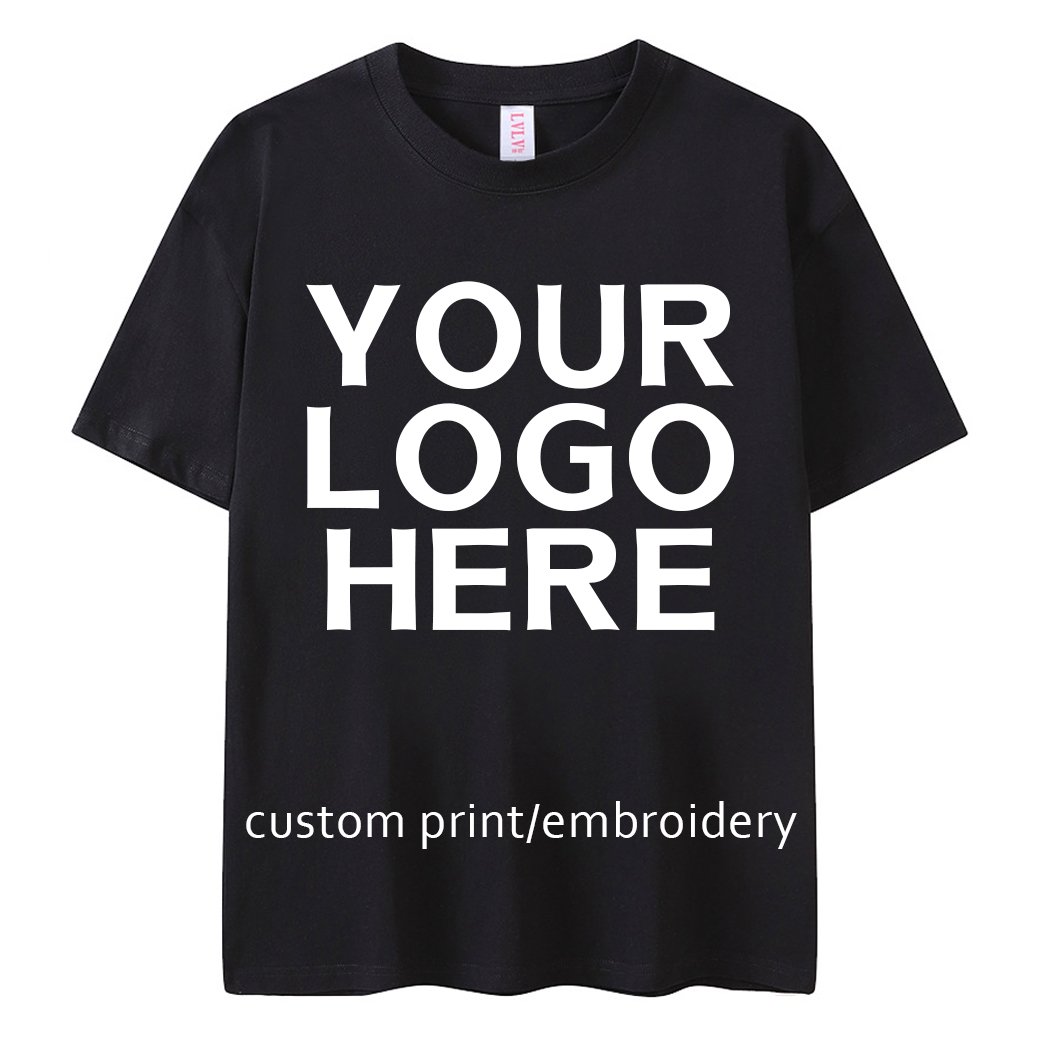 offer free sample High quality custom logo heavy T-shirt T-shirt 100% cotton men's T-shirt 280GSM cotton super blank