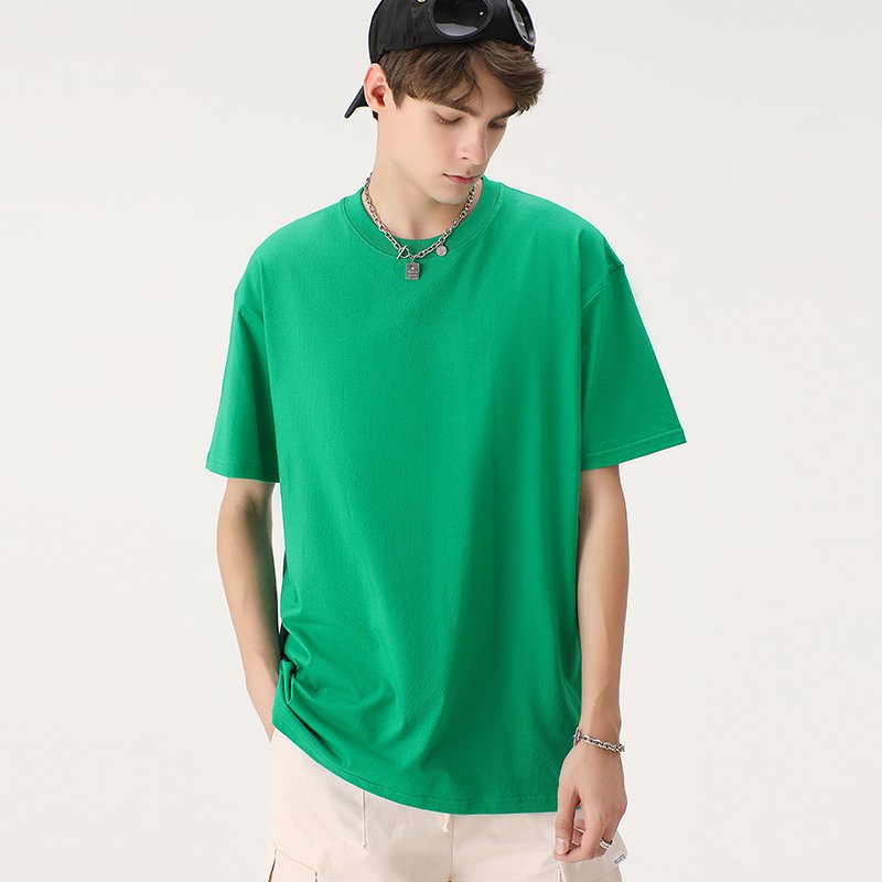 210GWholesale Heavyweight Personalize Logo Unisex Screen Print Clothes For Men T-shirt Branded