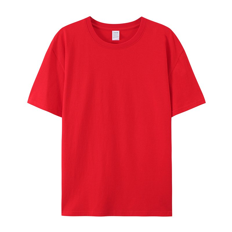 Custom Logo Solid Basic Shirts For Men Crewneck Short Sleeve Men's T-shirt