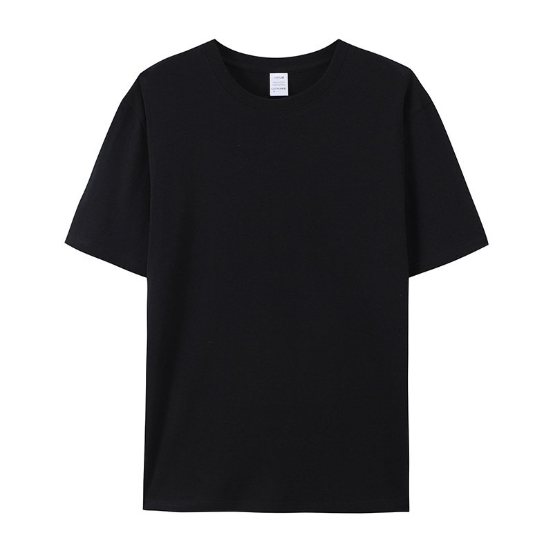 Custom Logo Solid Basic Shirts For Men Crewneck Short Sleeve Men's T-shirt