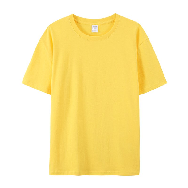 Custom Logo Solid Basic Shirts For Men Crewneck Short Sleeve Men's T-shirt