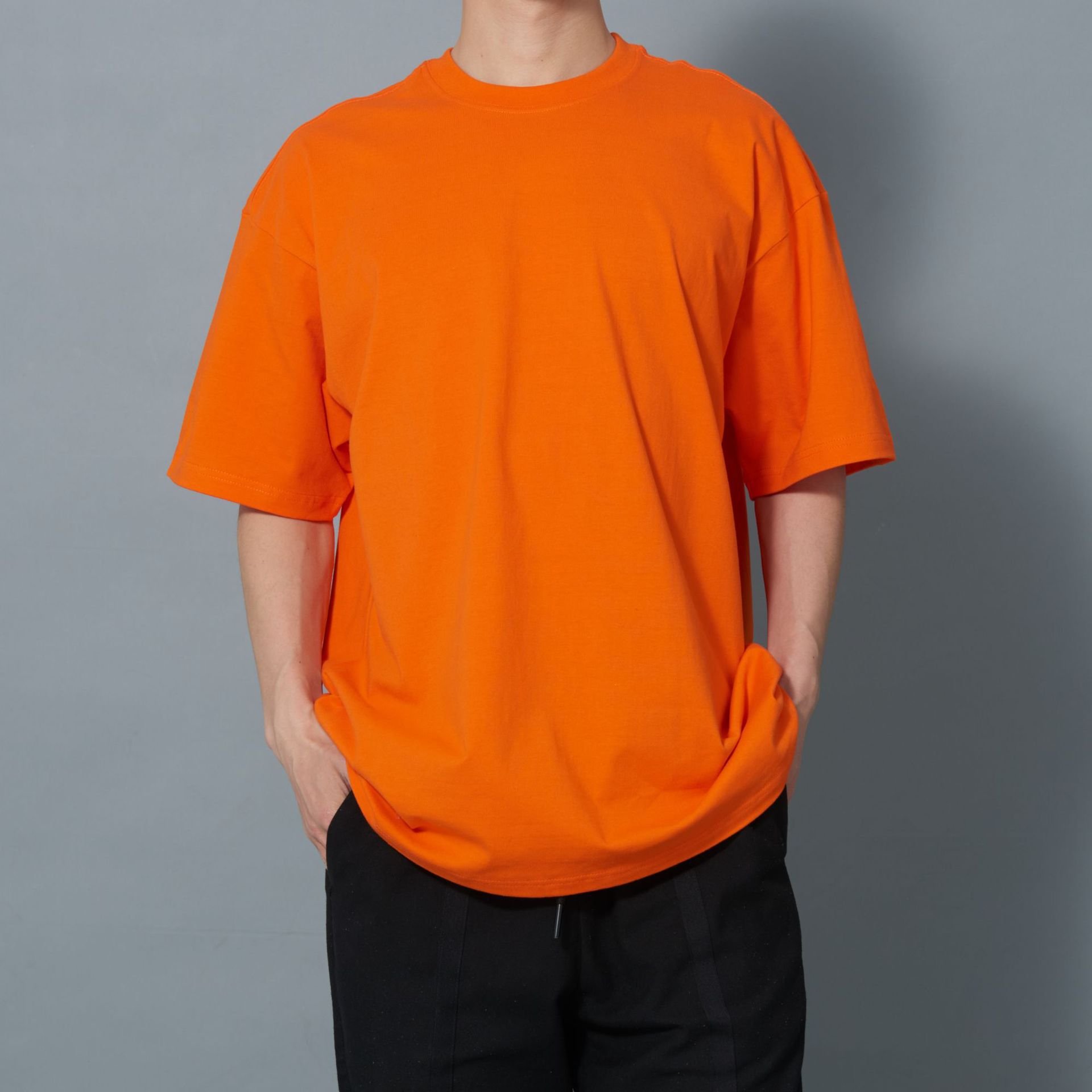 High Quality Custom Logo 100%Cotton Heavyweight Men's Blank T-shirts For Mens Golf Business Uniform Solid Color men t-shirts