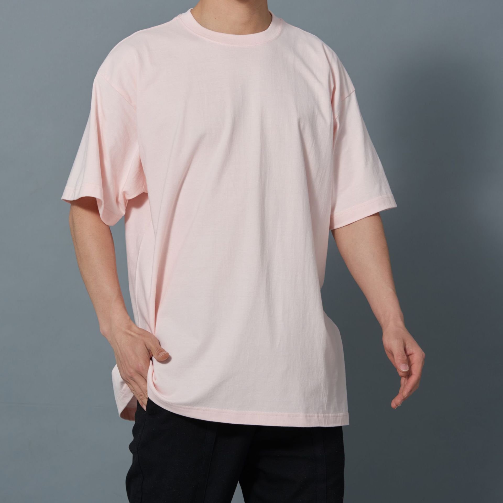 High Quality Custom Logo 100%Cotton Heavyweight Men's Blank T-shirts For Mens Golf Business Uniform Solid Color men t-shirts