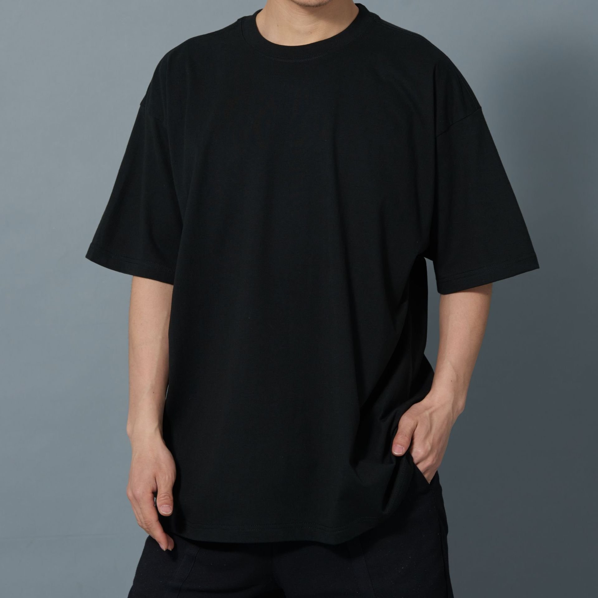 High Quality Custom Logo 100%Cotton Heavyweight Men's Blank T-shirts For Mens Golf Business Uniform Solid Color men t-shirts