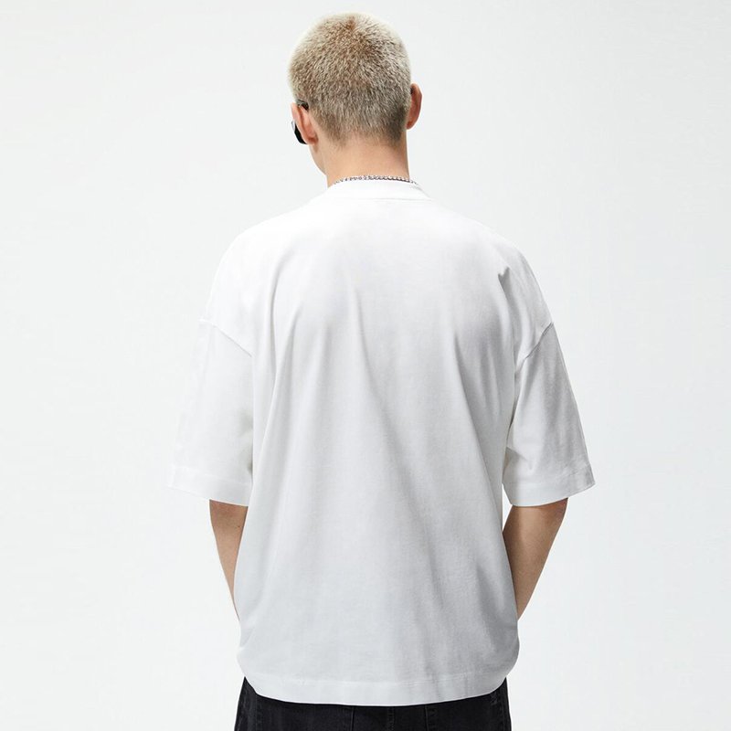 Wholesale Plain Heavyweight Cotton T-shirt Thick Oversized Stock Plus Size Unisex Men's Summers T Shirts M XXL