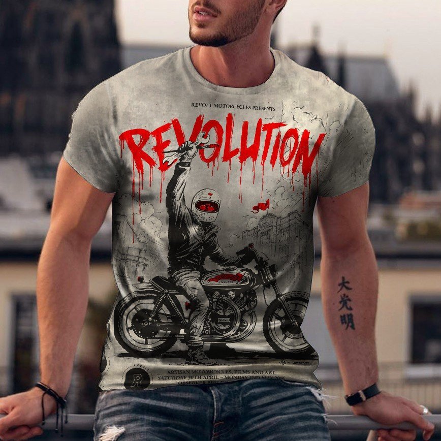 Evertop Custom Graphic Tshirt Oversize Men's XS T-Shirts with 3D Print Breathable OEM/ODM Playeras Clothing for Men