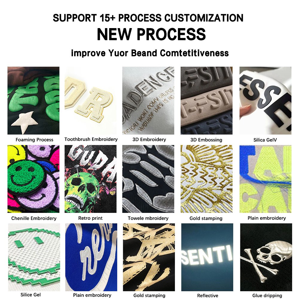 Custom Design Letter Flocking Print T-shirts Manufacturer Heavy 100% Cotton Tee Embroidery Round Neck Men's T-shirts