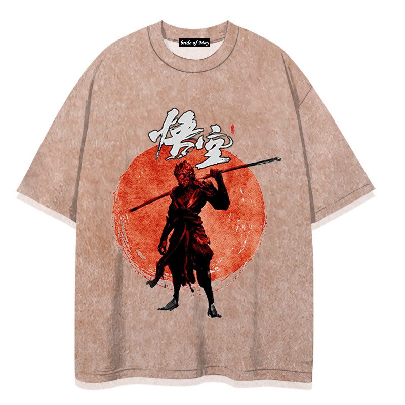 t shirt for men clothes Oversized tshirt Custom Streetwear Black Myth Wukong Mens Print Tees Y2k T Shirts Men's t-shirts