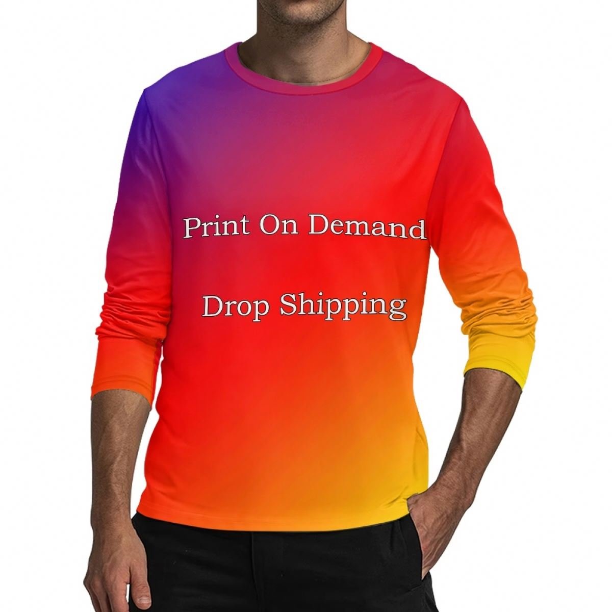 Custom New Casual Men's T-shirt O-Neck Long Sleeves Men Bottoming Shirt Pullover Top Autumn Fashion Tops Pullovers Male Clothing