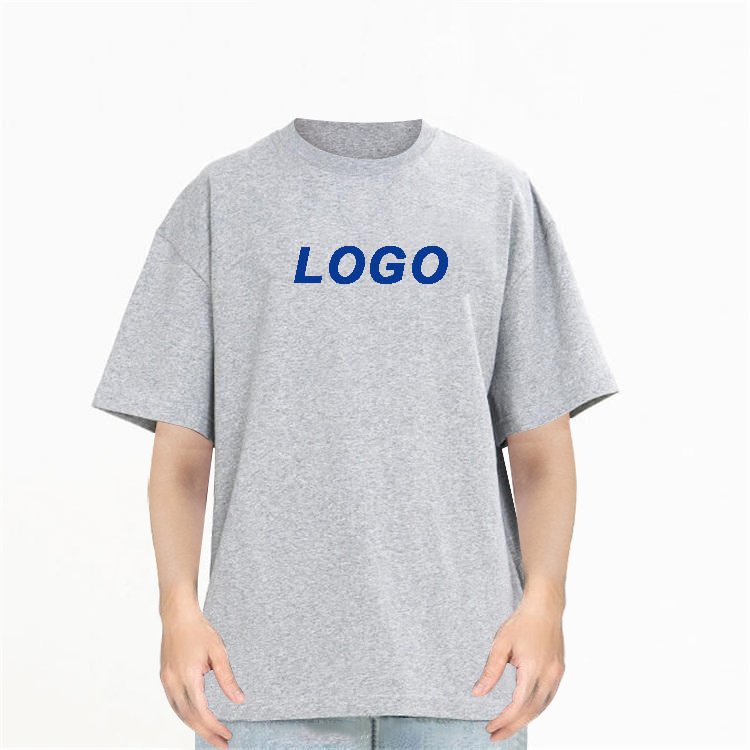 GINWEN OEM Wholesale Heavy Cotton Oversize Mock Neck High Quality Blank Plain Custom Graphic Logo Men T Shirt