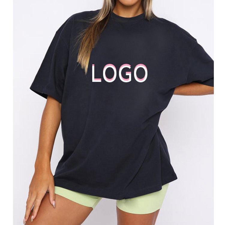 E22050616 Unisex Short Sleeve Cotton T-Shirts Custom Screen Printing with Heat Transfers Embroidered Logo for Men Women Summer