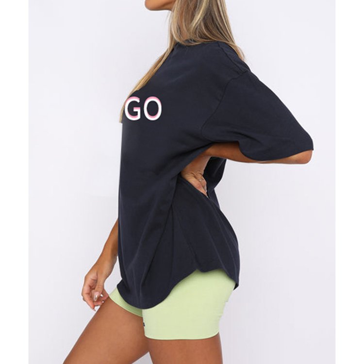 E22050616 Unisex Short Sleeve Cotton T-Shirts Custom Screen Printing with Heat Transfers Embroidered Logo for Men Women Summer