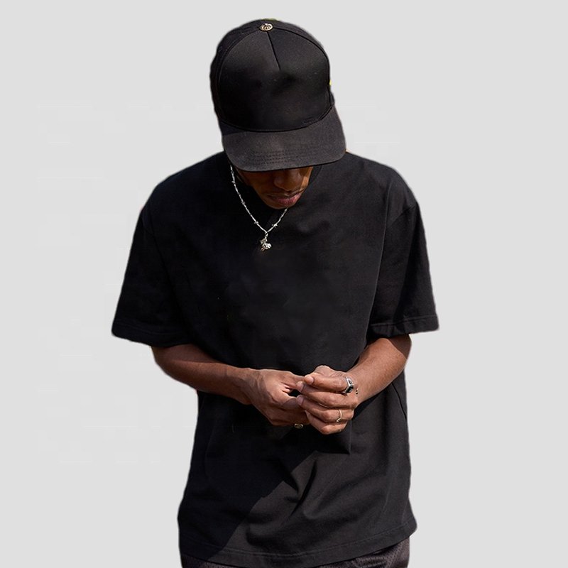 Hot sale t-shirt 200gsm short sleeve thick cotton custom logo men's t-shirt