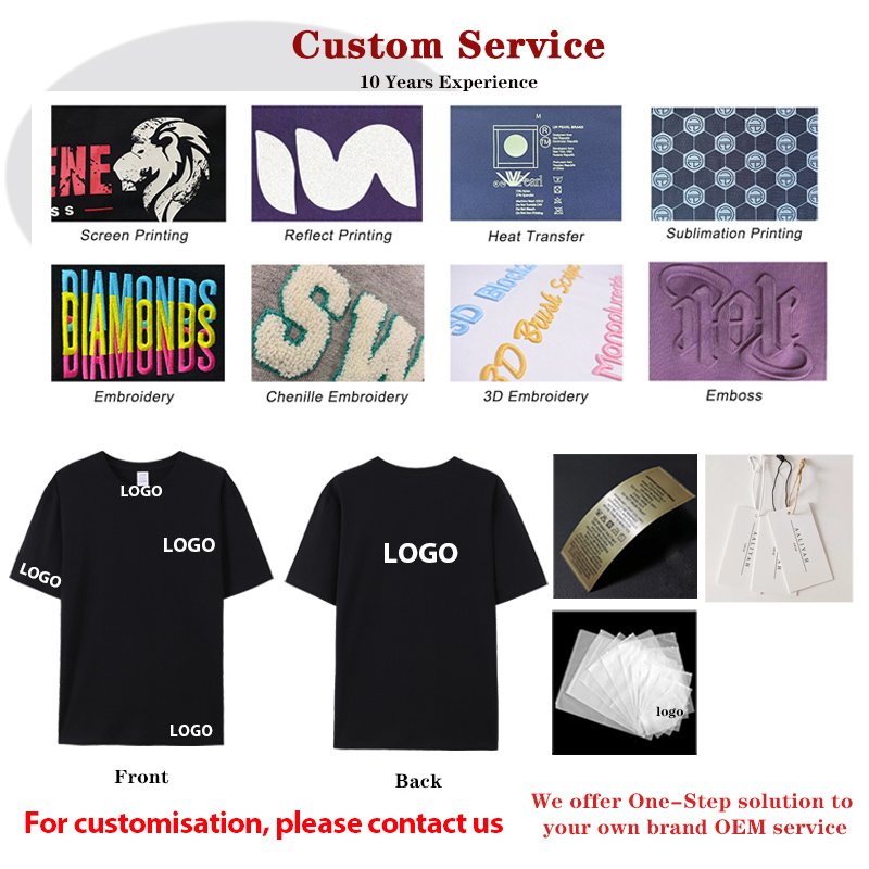High Quality 100% Cotton Blank Men'S T-Shirts Blank Plain Oversized Tshirt Printing Custom T Shirt